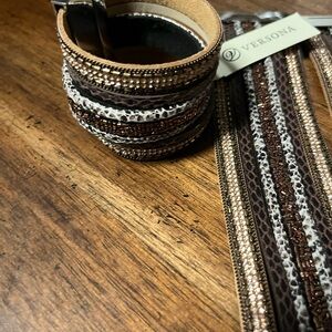 Women’s Versona Bracelet in Brown and Silver Tones